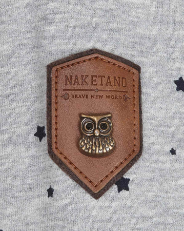 Толстовка женская на молнии с капюшоном Naketano Schluckischluckischlucki (Grey Melange M)