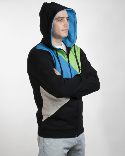 Толстовка Iriedaily Diagonal Zip Hooded (XL Black)