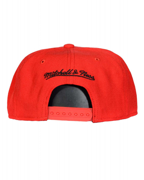 Бейсболка прямая Mitchell and Ness NT78Z WOOL SOLID 2 SNAPBACK (Chicago Bulls NT Red)