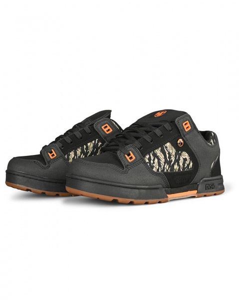 Кеды низкие мужские DVS MILITIA (BLACK JUNGLE CAMO NUBUCK, 7.5)