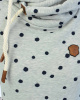 Толстовка женская с капюшоном Naketano Genitalalarm (Grey Melange M)