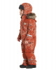 Комбинезон детский POLARBJORNEN PR 504365 (506 снегири на оранжевом, 100)