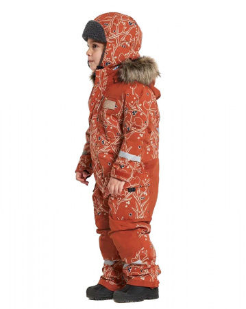 Комбинезон детский POLARBJORNEN PR 504365 (506 снегири на оранжевом, 100)