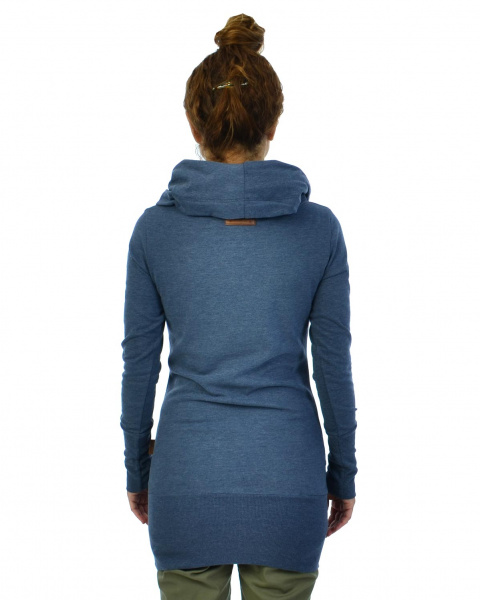 Толстовка женская длинная с высоким воротом Naketano Schniedelwutz (Bluegrey S )