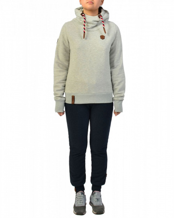Толстовка женская с капюшоном Naketano Schmierlappen Jeck (Stone Grey L)