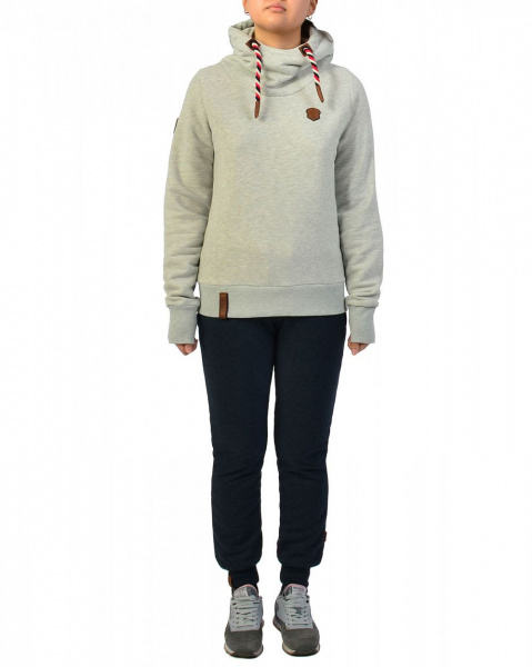 Толстовка женская с капюшоном Naketano Schmierlappen Jeck (Stone Grey L)