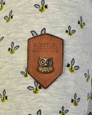 Толстовка женская с капюшоном Naketano Zu Unseren Glanzzetiten (Grey Melange L)