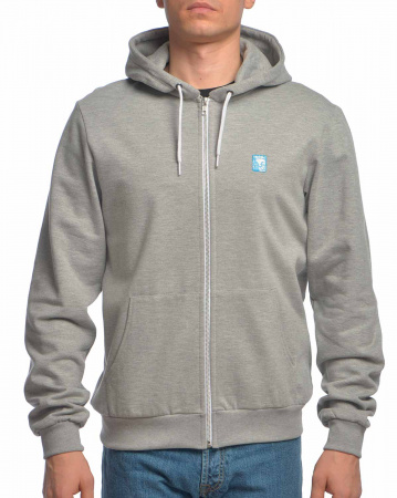 Толстовка мужская на молнии с капюшоном Iriedaily Desire Effect Zip Hood (M серый золотой)