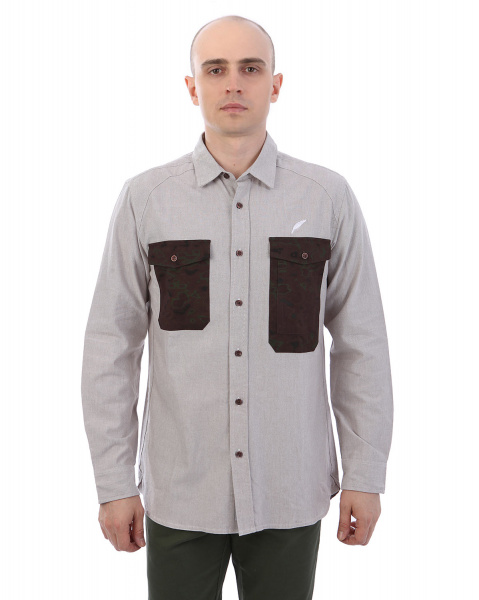 Рубашка Publish Brand USA Terry (M серый золотой)