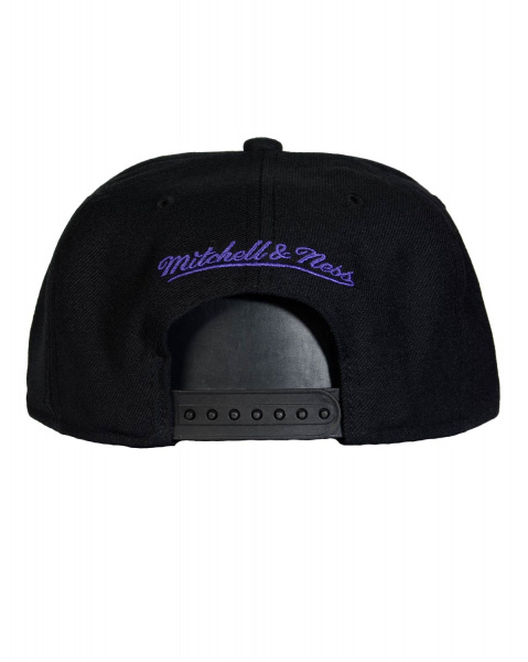 Бейсболка прямая Mitchell and Ness NZ979 WOOL SOLID ( Los Angeles Lakers Black)