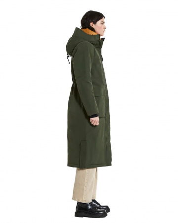 Куртка женская Didriksons Leya Long 504300 (300 тёмно-зелёный, 36)