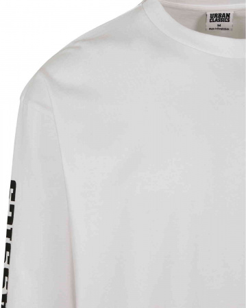 Лонгслив Urban Classics Logo Boxy Pocket (S белый)