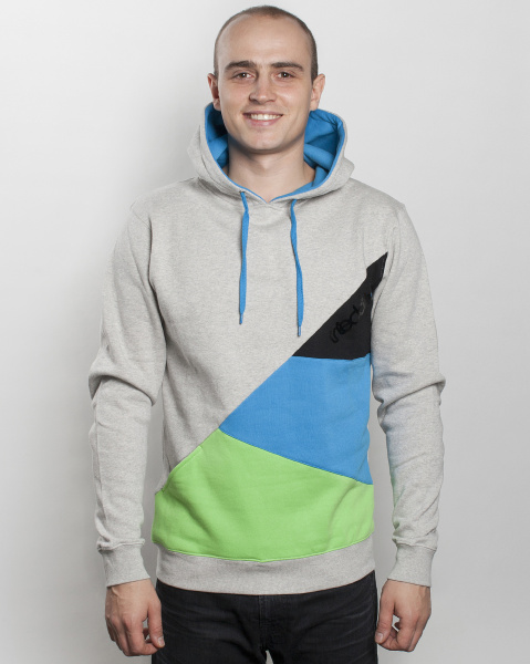 Толстовка Iriedaily Diagonal 2 Hooded Sweat (Grey Melange, L)