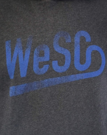 Толстовка мужская кенгуру с капюшоном Wesc Baseball (M темно-серый)