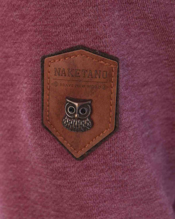 Толстовка женская на молнии с капюшоном Naketano Every World Knows It (Bordeaux Melange L)
