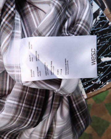 Рубашка Wesc Holdo L/S (L черный белый)