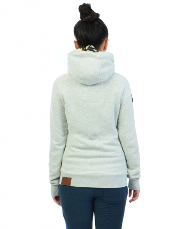 Толстовка женская на молнии с капюшоном Naketano Brazzo Jeck (Stone Grey M)