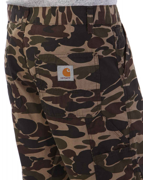 Шорты Carhartt WIP Single Knee II Anderson Cotton Canvas 6.5 Oz (31 коричневый камуфляж)
