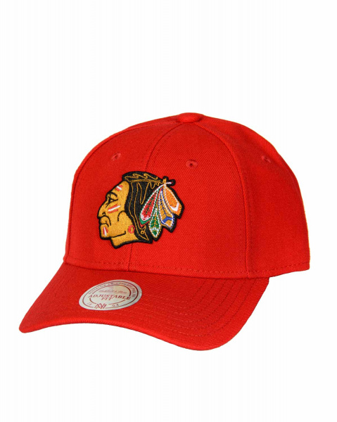 Бейсболка прямая Mitchell and Ness EU281 CARBON FIBRE SNAPBACK (Chicago Blackhawks Red)