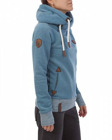 Толстовка женская с капюшоном Naketano The Dark Sides (Light Blue S)