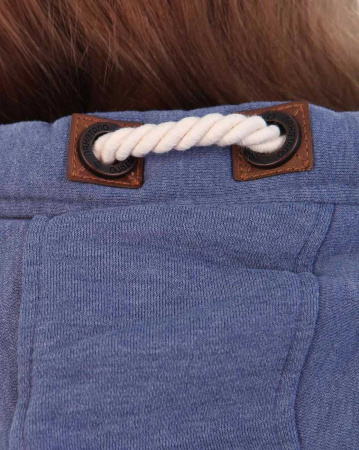 Толстовка женская на молнии с капюшоном Naketano Dirty Brazzo (Light Blue Melange S)