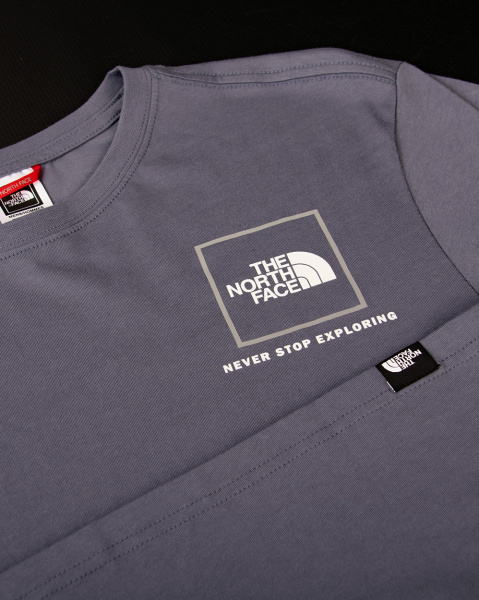 Футболка The North Face Reflective Front Box (Short-Sleeve Grey Blue L)