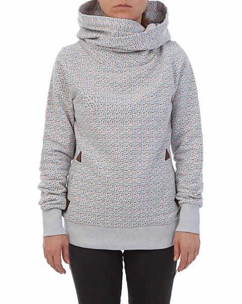 Толстовка женская с капюшоном Naketano Darthving Heart (Grey M)