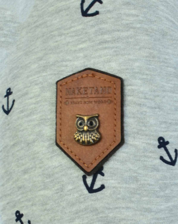 Толстовка женская на молнии с капюшоном Naketano Scheideanstalt Mothership (Grey Melange M)