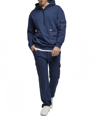 Толстовка мужская с капюшоном Urban Classics 80's Hoody TB4135 (XXL темно-синий)