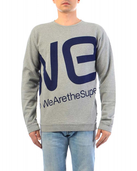 Толстовка мужская свитшот WeSC Blown Up Logo (M светло-серый)