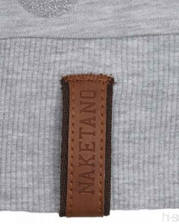 Толстовка легкая женская свитшот Naketano Glitzikrokette (S серый золотой)