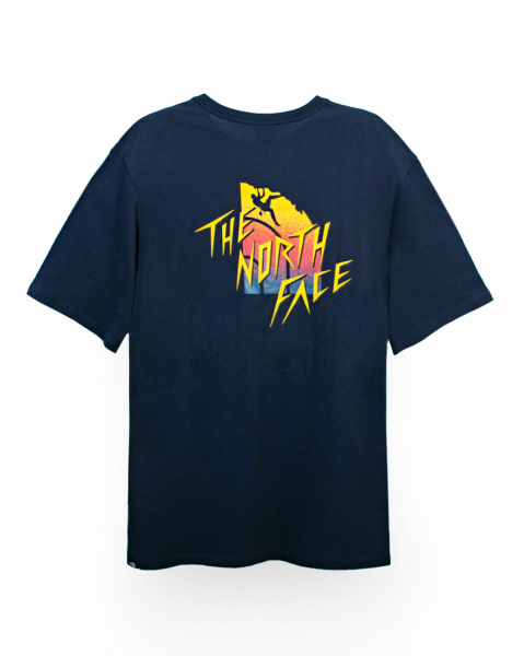 Футболка The North Face Fine Climber Print (Navy Mid-Sleeve Yellow Gradient Print L)