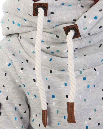 Толстовка женская с капюшоном Naketano Darthovic Dot (Grey Splashes M)