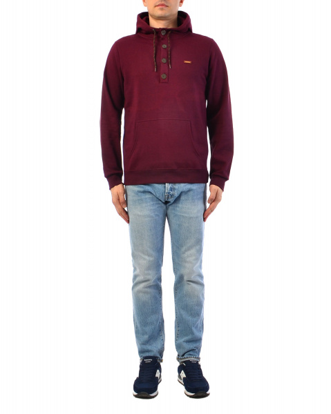 Толстовка мужская с капюшоном Iriedaily Hipster Maroon Mel (S бордовый)