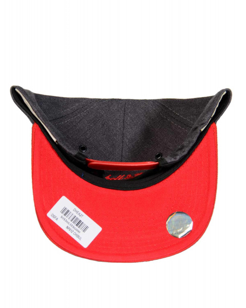 Бейсболка прямая Mitchell and Ness NP61Z DARK HEATHER 2 TONE (Chicago Bulls Heather Red)