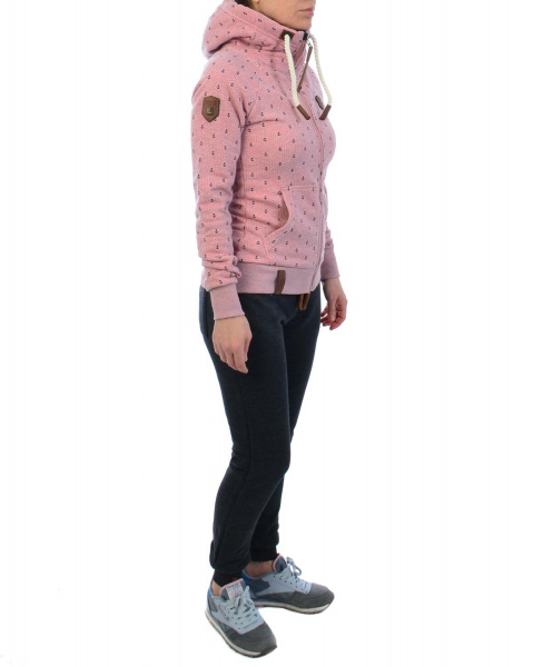 Толстовка женская на молнии с капюшоном Naketano Brazzo Ankerdizzel (Schmutzmuschi Pink XS)