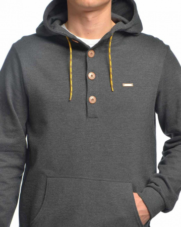Толстовка мужская с капюшоном Iriedaily Hipster Hoody Anthra Mel (M темно-серый)