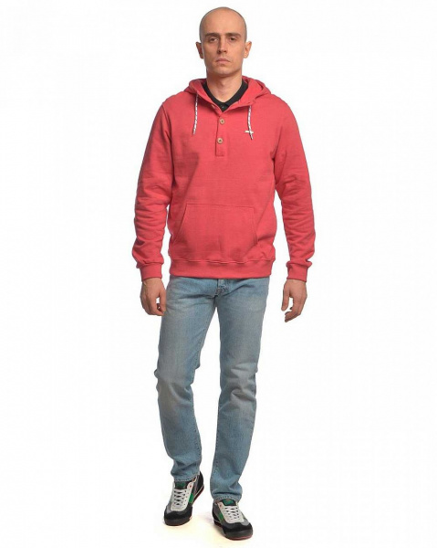 Толстовка мужская с капюшоном Iriedaily Hipster Red Mel (S красный)