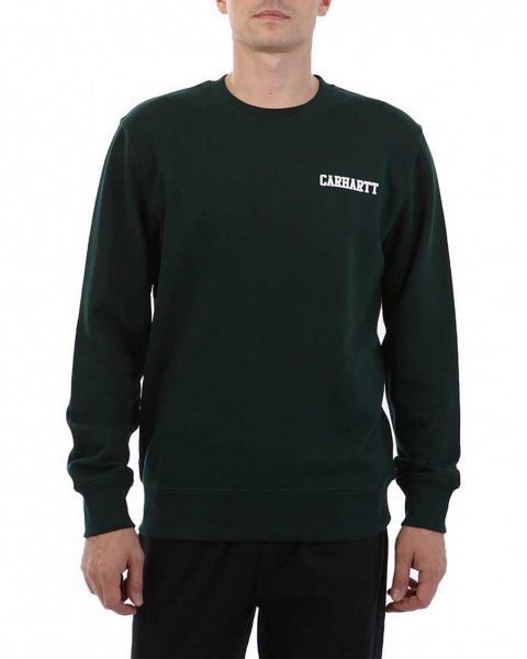 Толстовка свитшот Carhartt College Sweatshirt (L изумрудный темный)