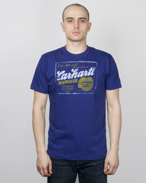 Футболка Carhartt S/S K512 T-shirt Regular (S темно-голубой)