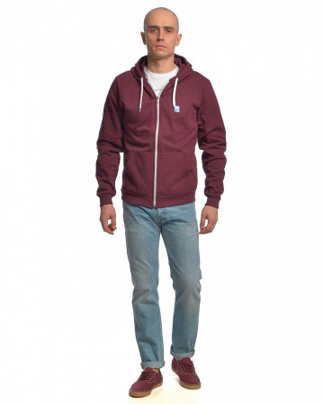 Толстовка мужская на молнии с капюшоном Iriedaily Desire Effect Zip Hood (M бордовый)