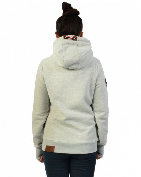 Толстовка женская с капюшоном Naketano Schmierlappen Jeck (Stone Grey L)