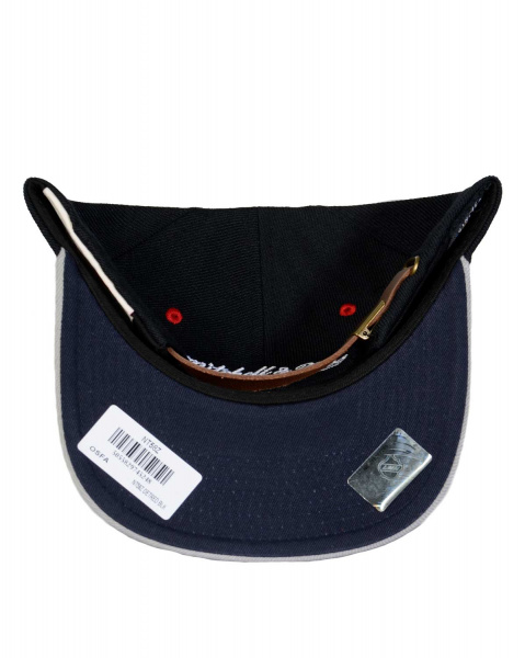 Бейсболка прямая Mitchell and Ness GREY CORD VISOR ST (Detroit Red Wings Black)