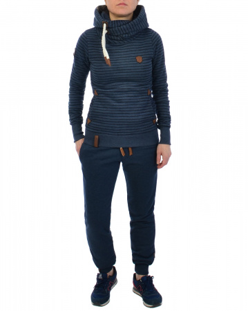 Толстовка женская с капюшоном Naketano Murder He Wrote (Indigo Blue Melange XS)
