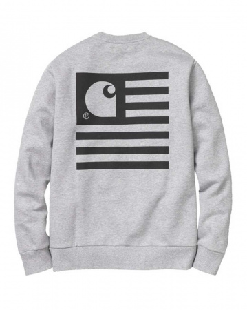 Толстовка Carhartt State Flag Sweatshirt (S серый золотой)