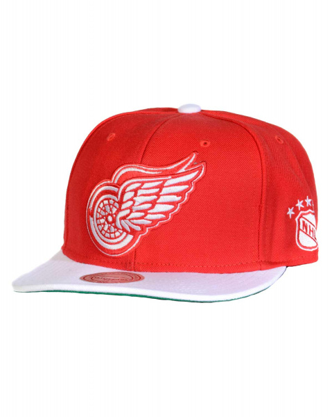 Бейсболка прямая Mitchell and Ness NJ27Z XL LOGO 2 TONE (Detroit Red Wings Red)